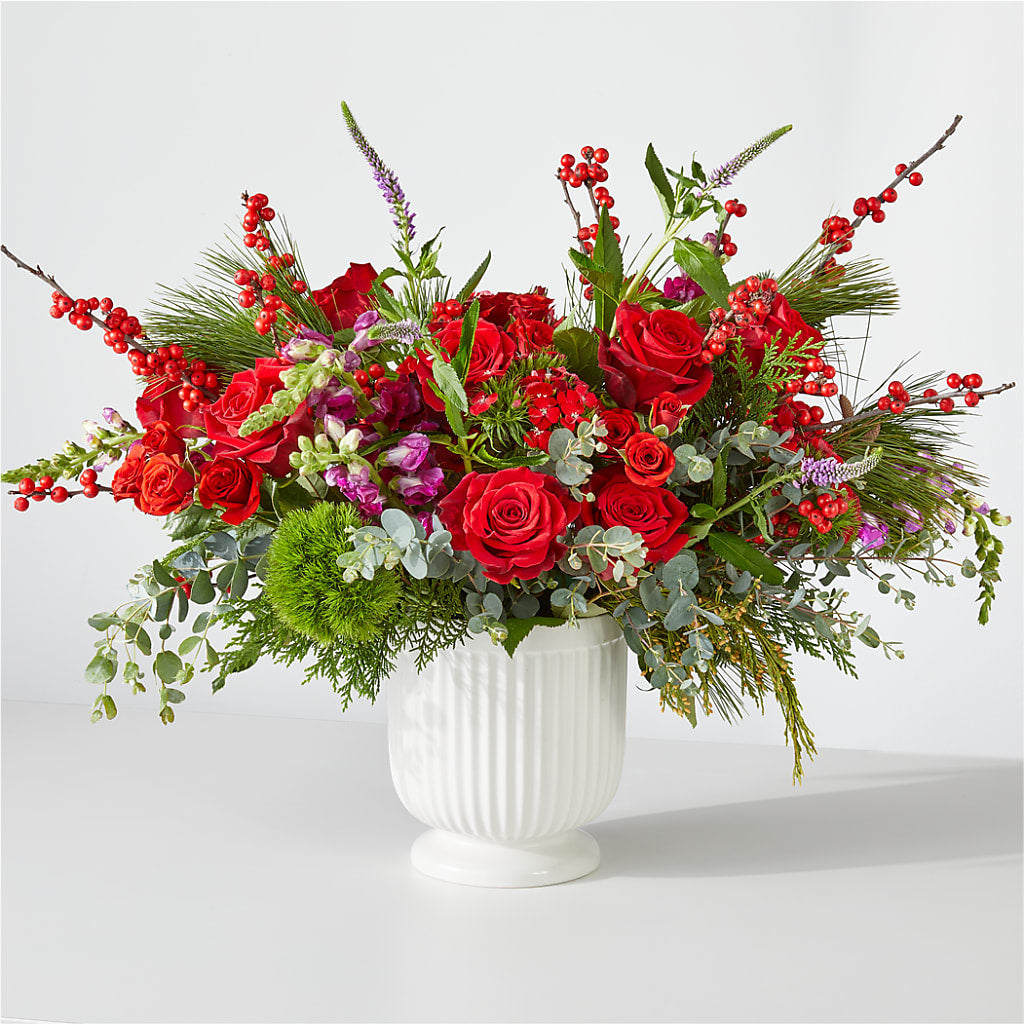 Big Red Bow Bouquet – Bakers, Wichita KS