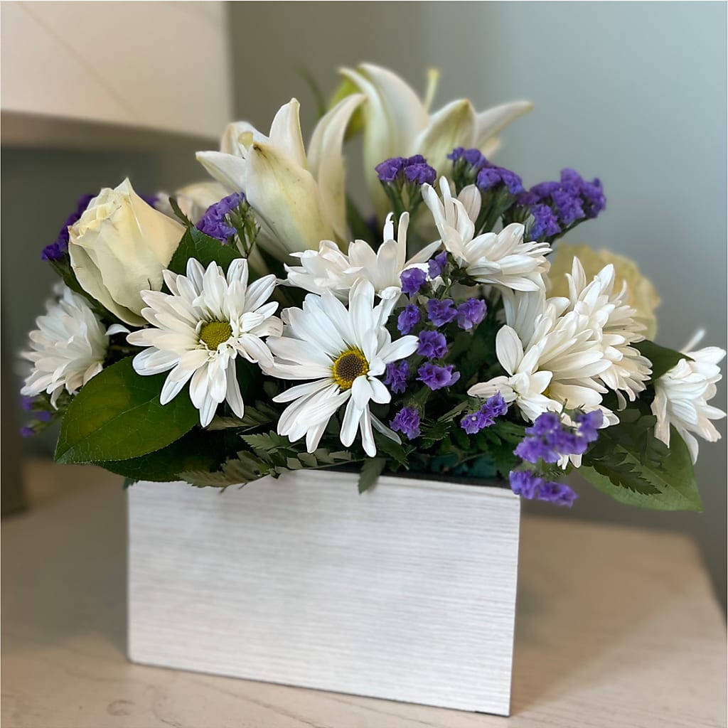 Beyond Blue Box Bouquet – Bakers, Wichita KS