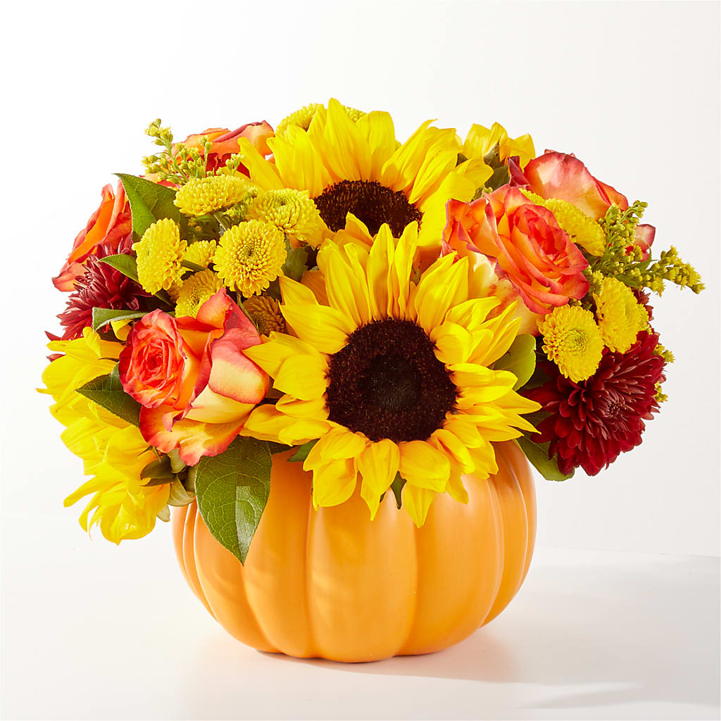Golden Gourd Pumpkin Bouquet – Bakers, Wichita KS