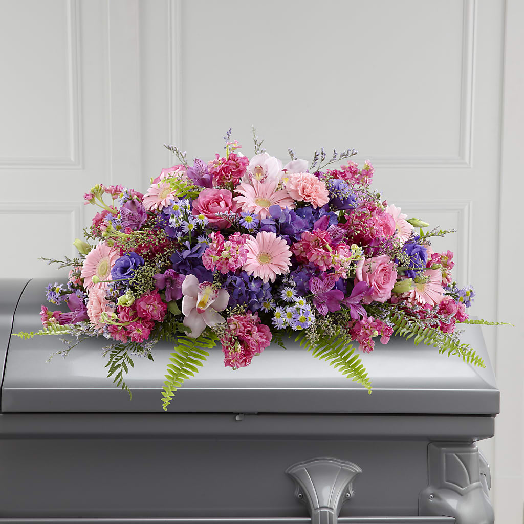 Glorious Garden Casket Spray – Bakers, Wichita KS