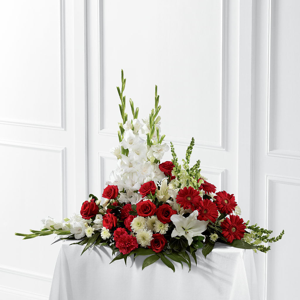 Crimson & White Arrangement – Bakers, Wichita KS