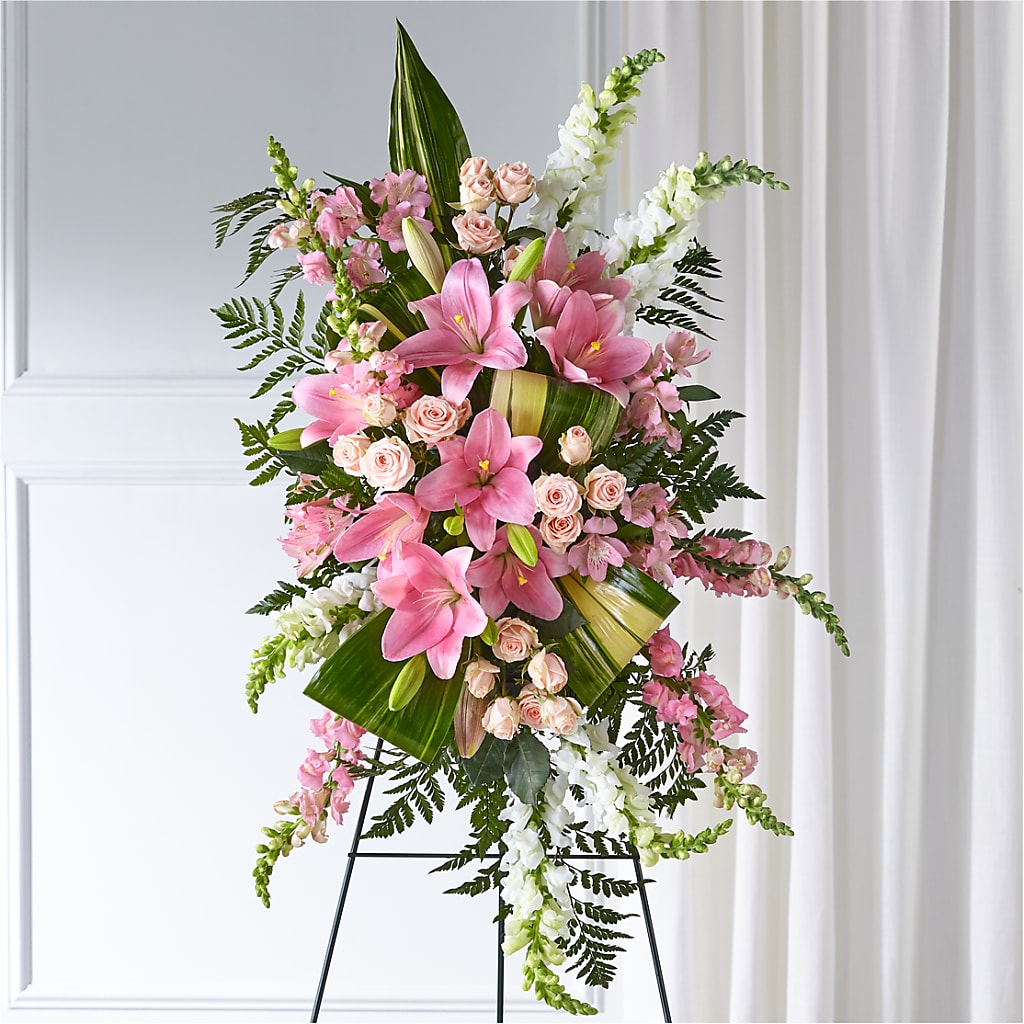 Elegant Embrace Standing Spray – Bakers, Wichita KS