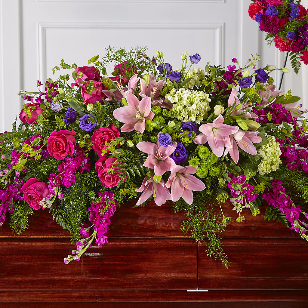 Radiant Tribute Casket Spray – Bakers, Wichita KS