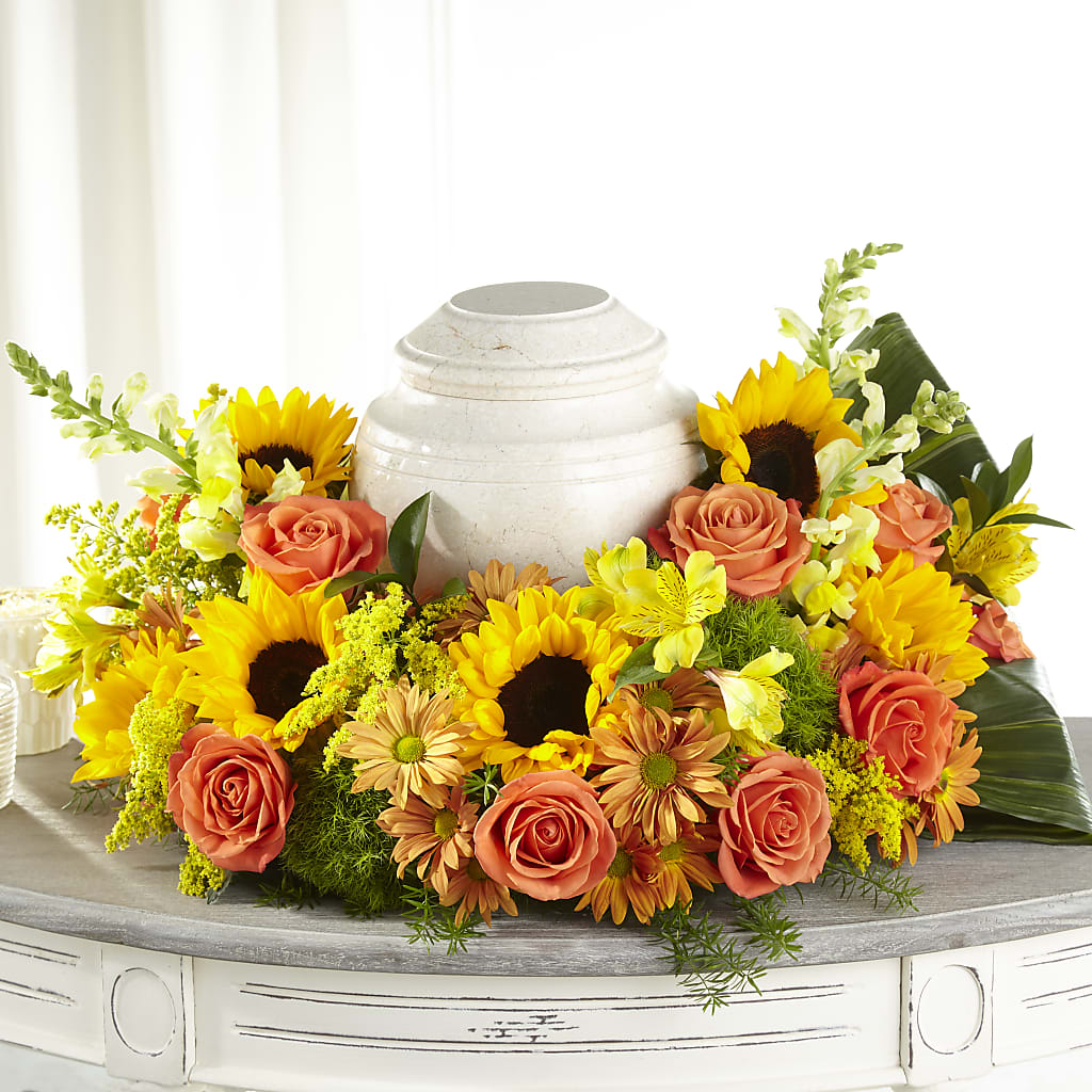 Faithful Sunflower Cremation Adornment – Bakers, Wichita KS