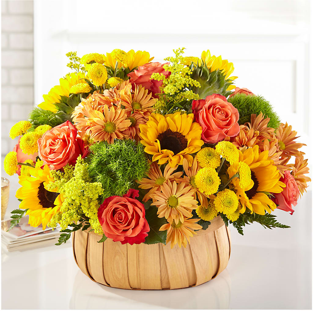 Harvest Sunflower Basket – Bakers, Wichita KS