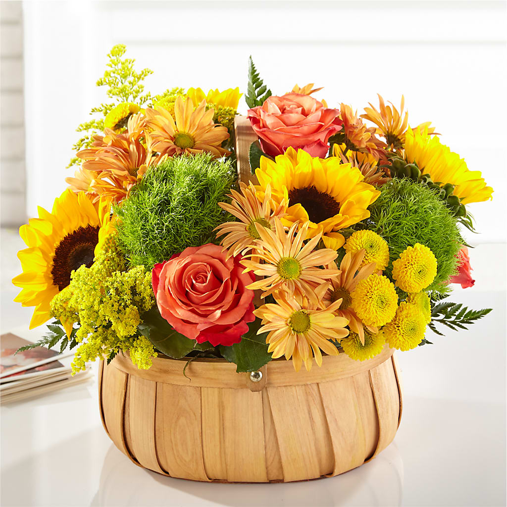 Harvest Sunflower Basket – Bakers, Wichita KS