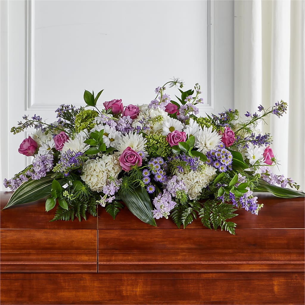Meadows of Serenity Casket Spray – Bakers, Wichita KS