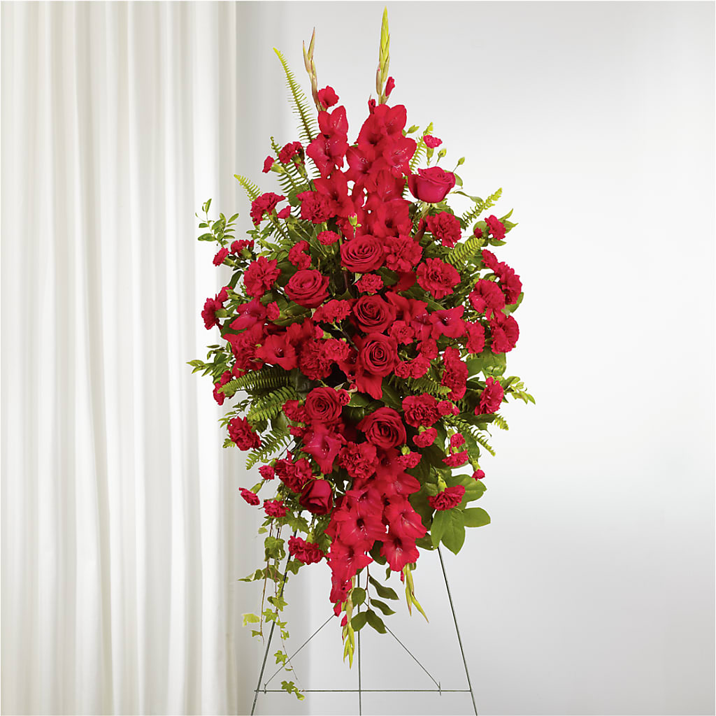 From the Heart Standing Spray – Bakers, Wichita KS