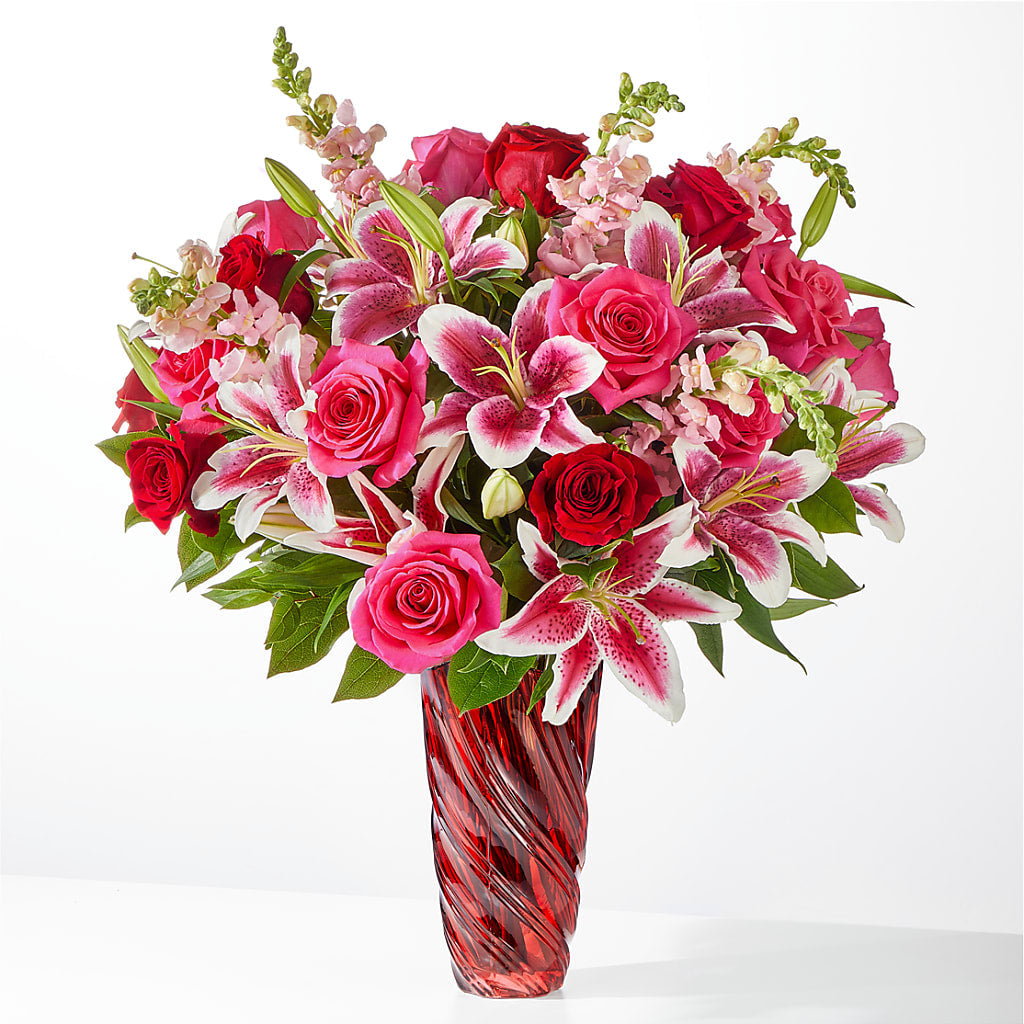 Always You Bouquet with Luxe Swirl Vase – Bakers, Wichita KS