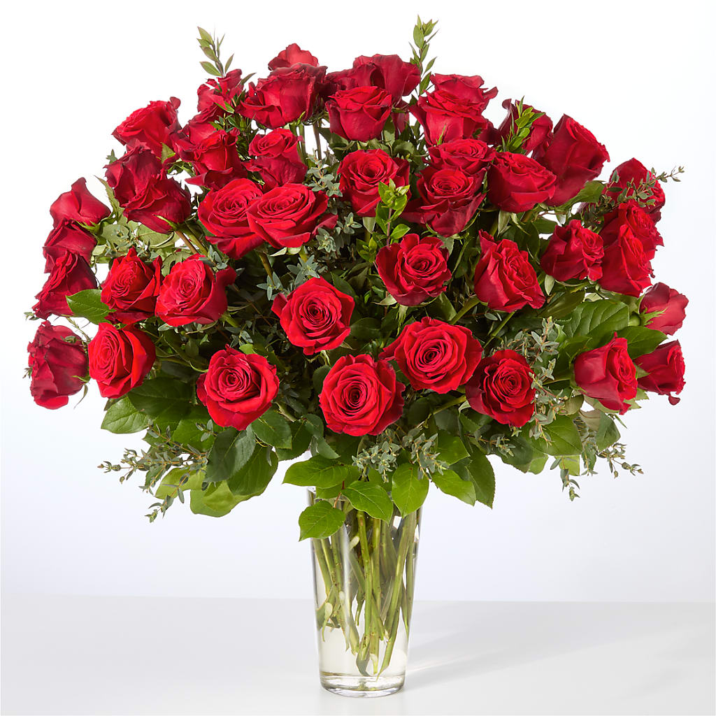 Forever Yours Fifty Stem Red Rose Bouquet – Bakers, Wichita KS