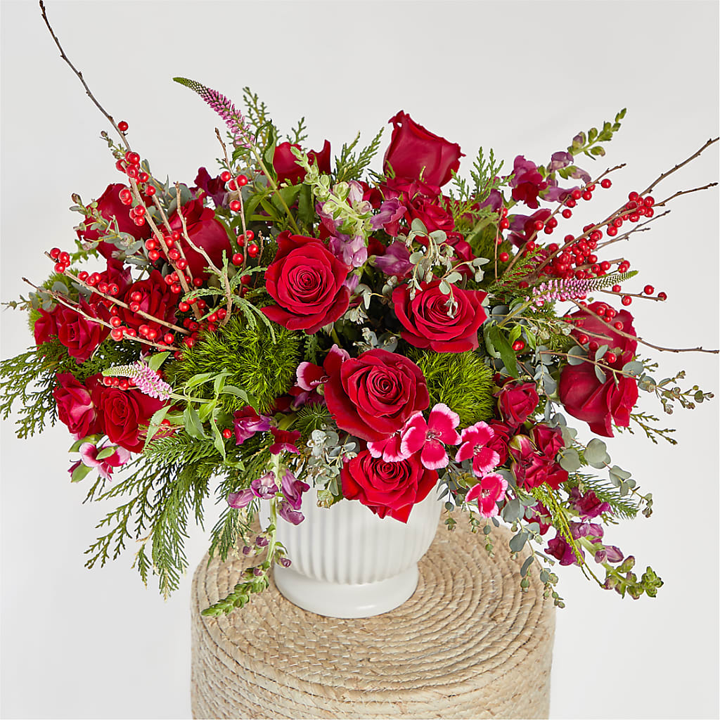 Big Red Bow Bouquet –  Bakers, Wichita KS