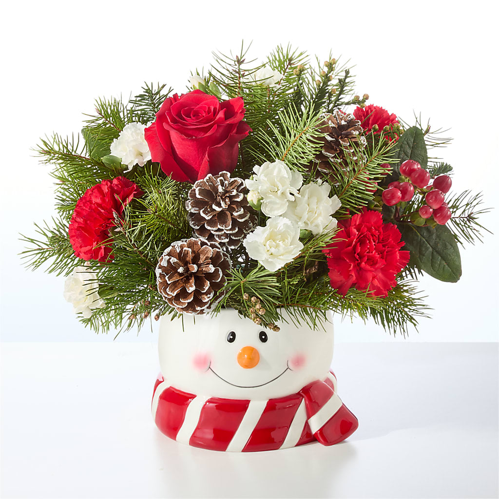 Jolly Snowman Bouquet –  Bakers, Wichita KS