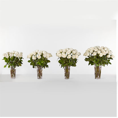 Long Stem White Rose Bouquet –  Bakers, Wichita KS