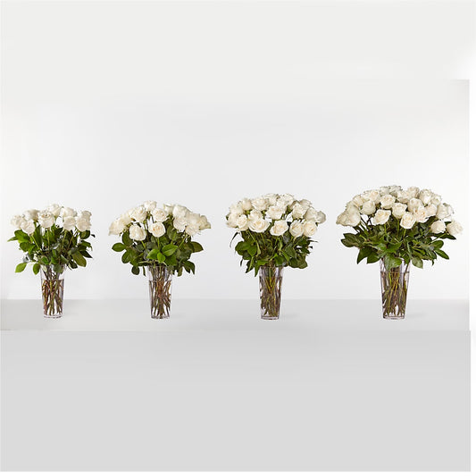 Long Stem White Rose Bouquet –  Bakers, Wichita KS