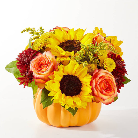 Golden Gourd Pumpkin Bouquet –  Bakers, Wichita KS