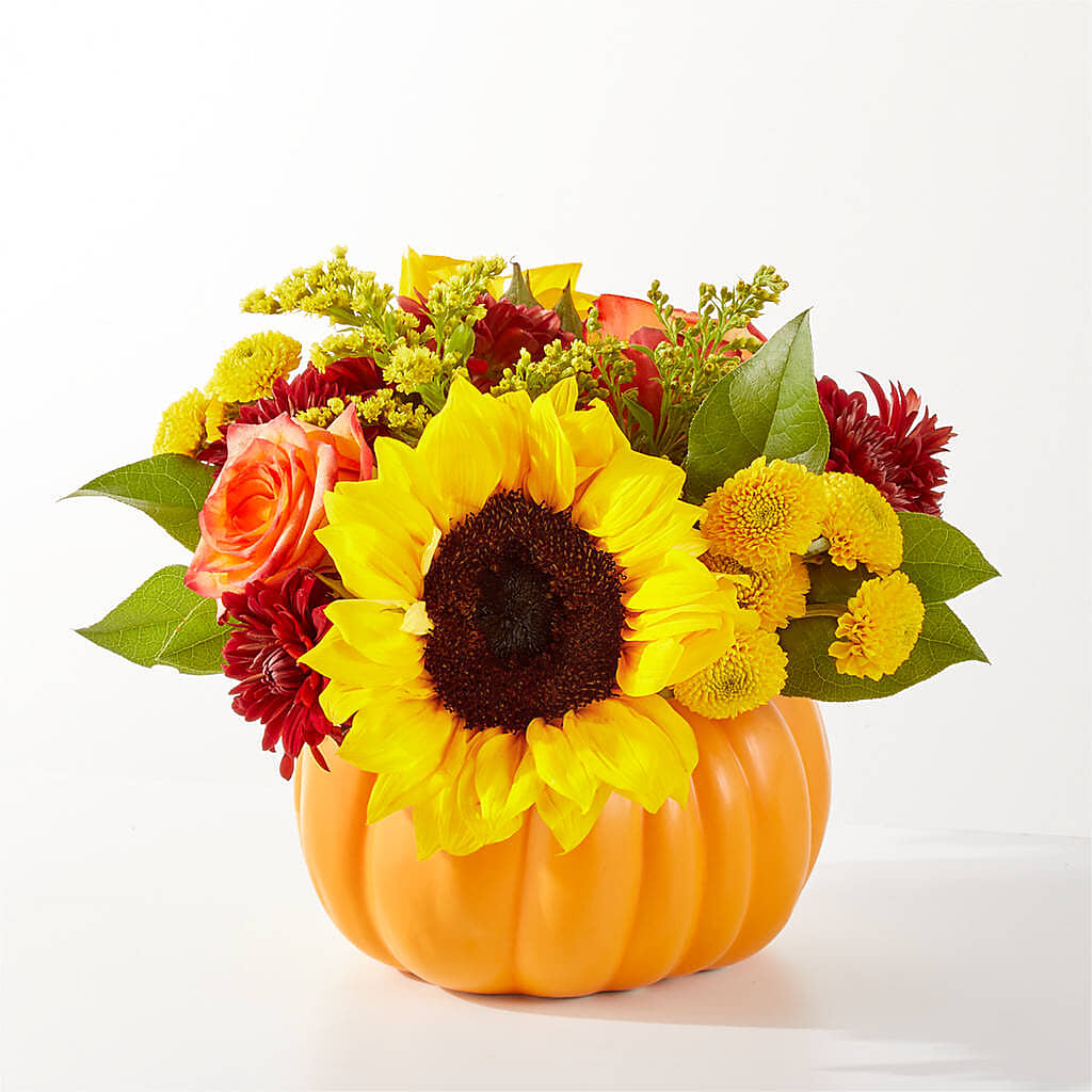 Golden Gourd Pumpkin Bouquet –  Bakers, Wichita KS