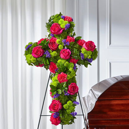 Tribute Rose Floral Cross –  Bakers, Wichita KS