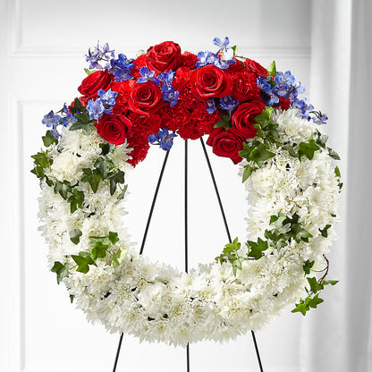 Patriotic Passion Wreath –  Bakers, Wichita KS