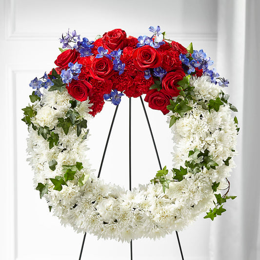 Patriotic Passion Wreath –  Bakers, Wichita KS
