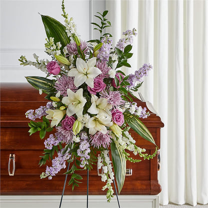 Grateful Hearts Standing Spray –  Bakers, Wichita KS