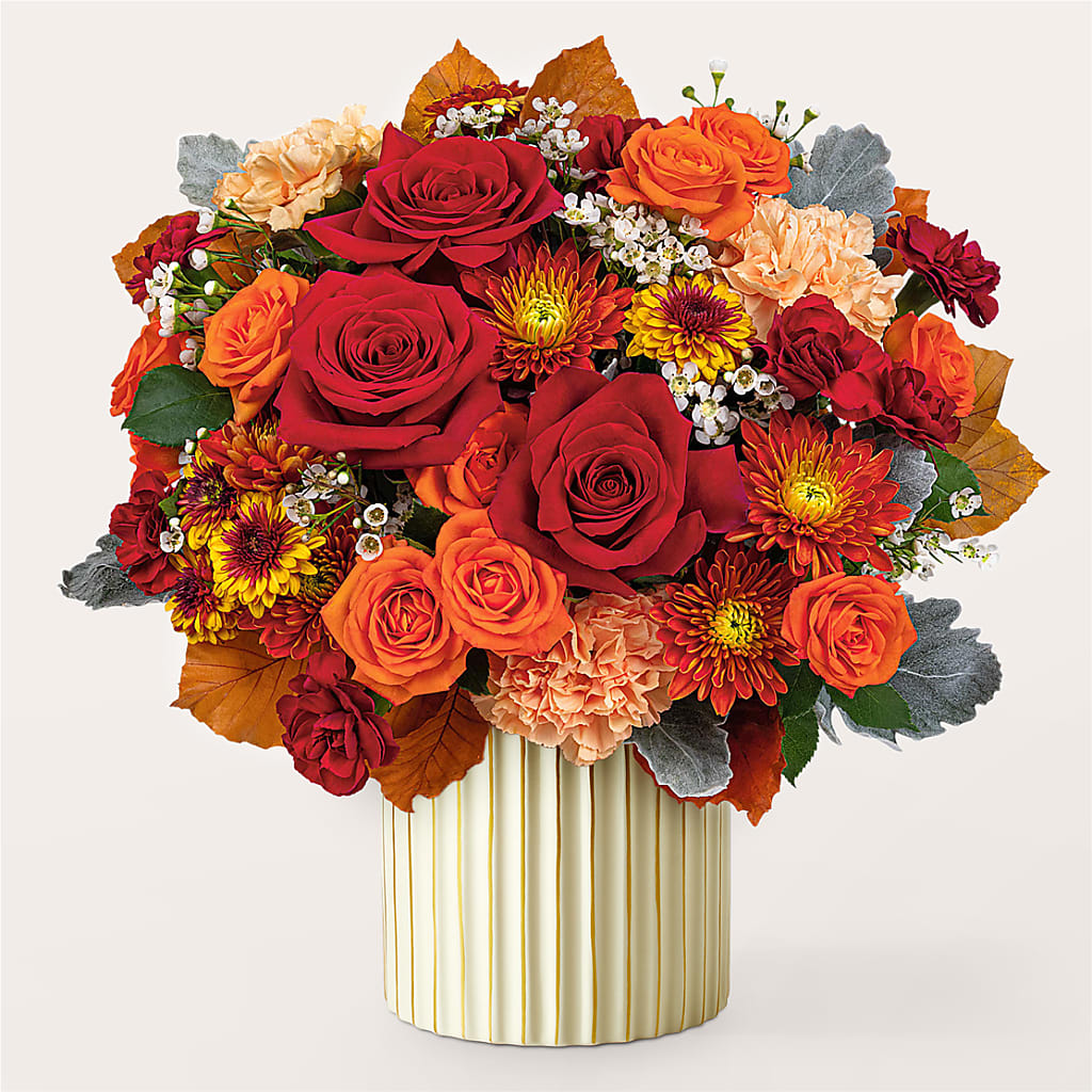 Merlot Bouquet with Ivory Vase –  Bakers, Wichita KS