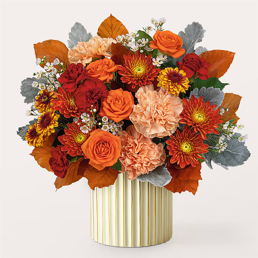 Merlot Bouquet with Ivory Vase –  Bakers, Wichita KS