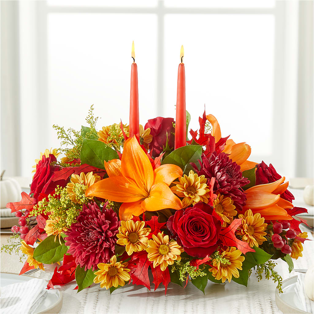 Autumn's Embrace Centerpiece –  Bakers, Wichita KS
