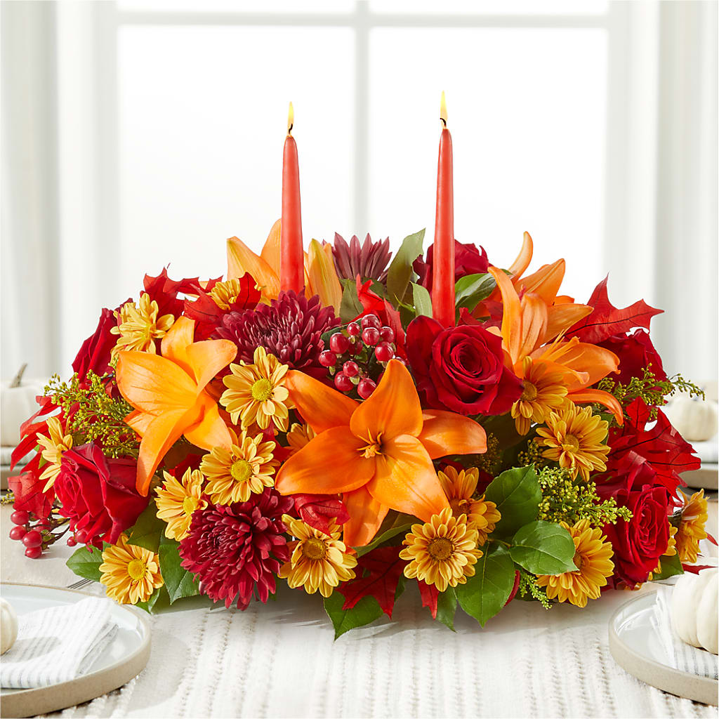 Autumn's Embrace Centerpiece –  Bakers, Wichita KS